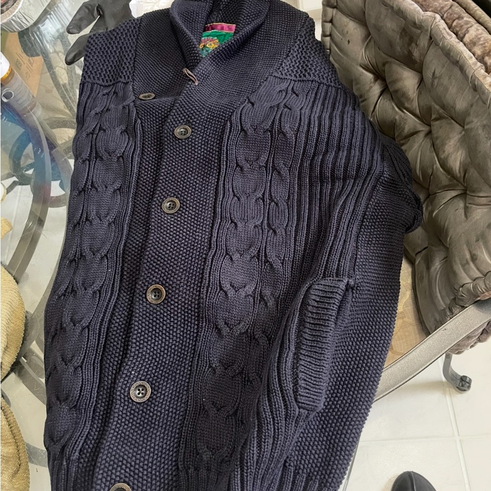 Black Cable Knit Cardigan